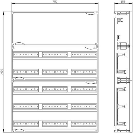 ALPHA 400 Schnellmontagebausatz - H1050mm | B750mm | 2 Reihenklemmen | 5 Reihen REG
