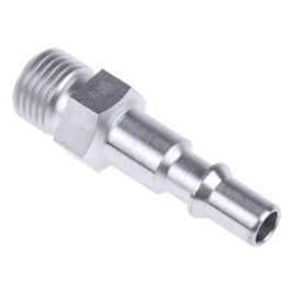 Staubli Edelstahl Schnellkupplung – G1/4 Stecker mit ISO C6 Gewinde | Fluid Connectors