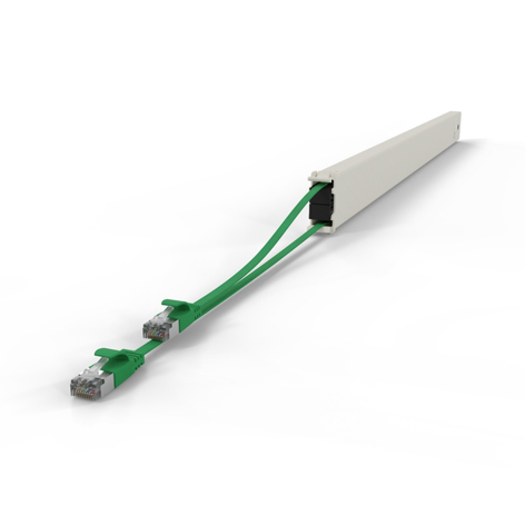 PATCHBOX Cone 46STPGR Netzwerkkabel 2,5m Cat6a U/FTP - Grüne Verbindungslösung