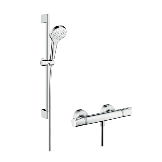 Hansgrohe Croma Select S Duschsystem - Chrom & Weiß | Ideal für Ihr Badezimmer