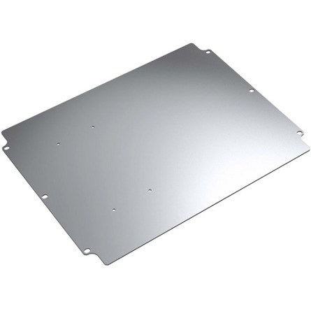 Rechteckige Montageplatte aus Stahl - 244 x 143 x 1,5 mm - Metall - passend für 01