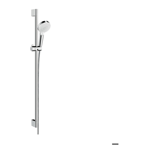 Hansgrohe Crometta Duschsystem in Chrom und Weiß - Modernes Duschpaneel