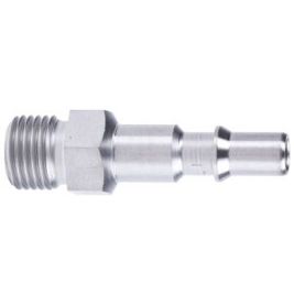 Staubli Edelstahl Schnellkupplung – G1/4 Stecker mit ISO C6 Gewinde | Fluid Connectors