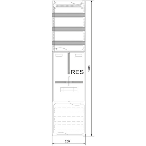 ALPHA-ZS Schnellmontagebausatz - H: 1200mm, B: 250mm mit 1 Reservefeld