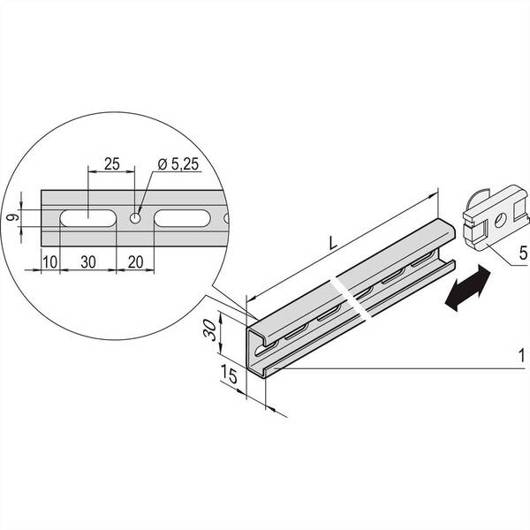 Schroff Profilschiene 22114457 - 1 Stück
