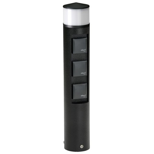 Steckdosensäule mit LED - Schwarz (Modell 662202)