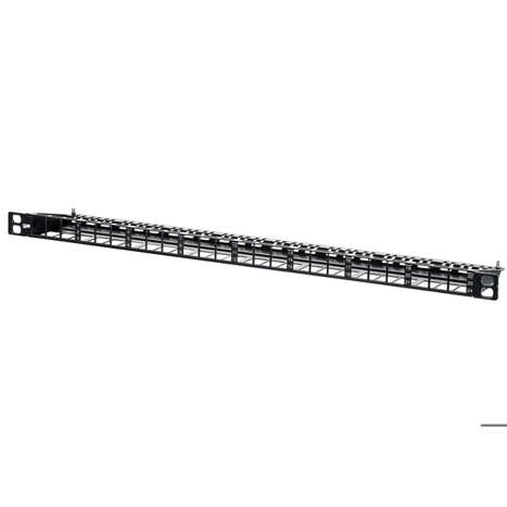 Keystone 19 Zoll Modulträger 0,5HE – 24 Port Schwarz (unbestückt)