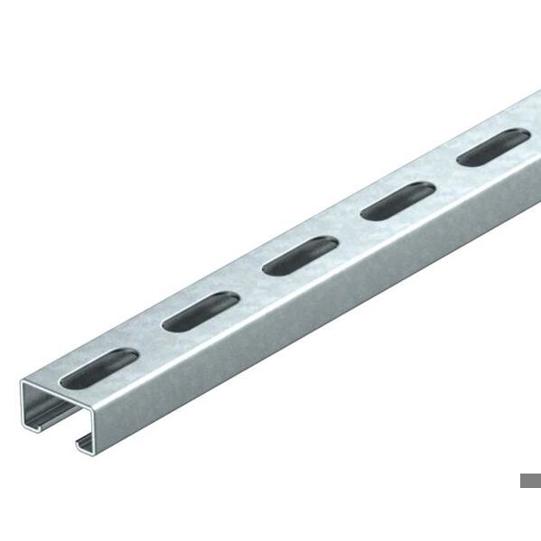 Profilschiene gelocht - Schlitzweite 18 mm, 2000 x 40 x 22,5 mm, Stahl tauchfeuerverzinkt