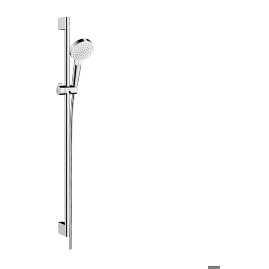 Hansgrohe Crometta Duschsystem - Chrom / Weißes Duschpaneel