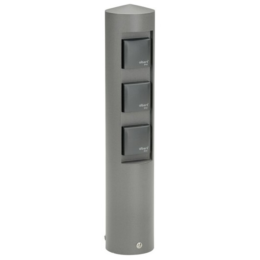 Steckdosensäule Anthrazit 622102 - Elegante Außensteckdose für Garten und Terrasse