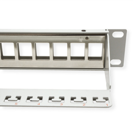 ROLINE 19" Keystone Modulträger - 24 Ports - Geschirmt - Grau