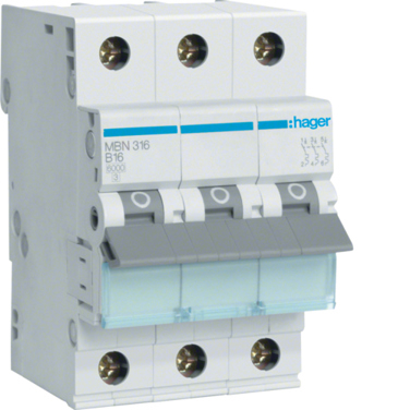 Hager MBN316 3-poliger Stromunterbrecher