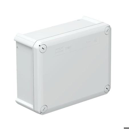 Verbindungsdose aus glasfaserverstärktem Polypropylen – Kabelabzweigkasten ohne Einführungsöffnungen 190x150x77 mm, lichtgrau RAL 7035
