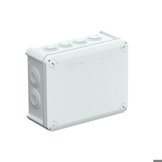 Verbindungsdose - Kabelabzweigkasten 190x150x77 mm, glasfaserverstärkt, lichtgrau RAL 7035, Polypropylen