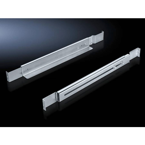 19 Zoll Gleitschiene - Tiefenvariabel - 1 HE - 550-750 mm - 20 kg Tragkraft