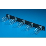 Rangierpanel RAL 9005 - 1HE mit 5 Kabelführungsbügeln aus Stahl