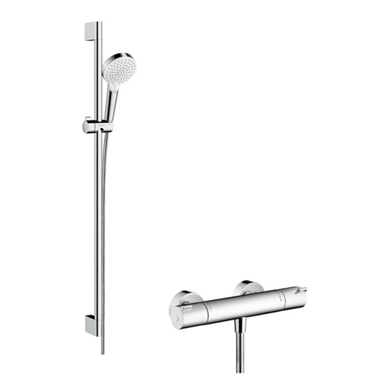 Hansgrohe Crometta Duschsystem - Chrom und Weiß | Duschpaneel